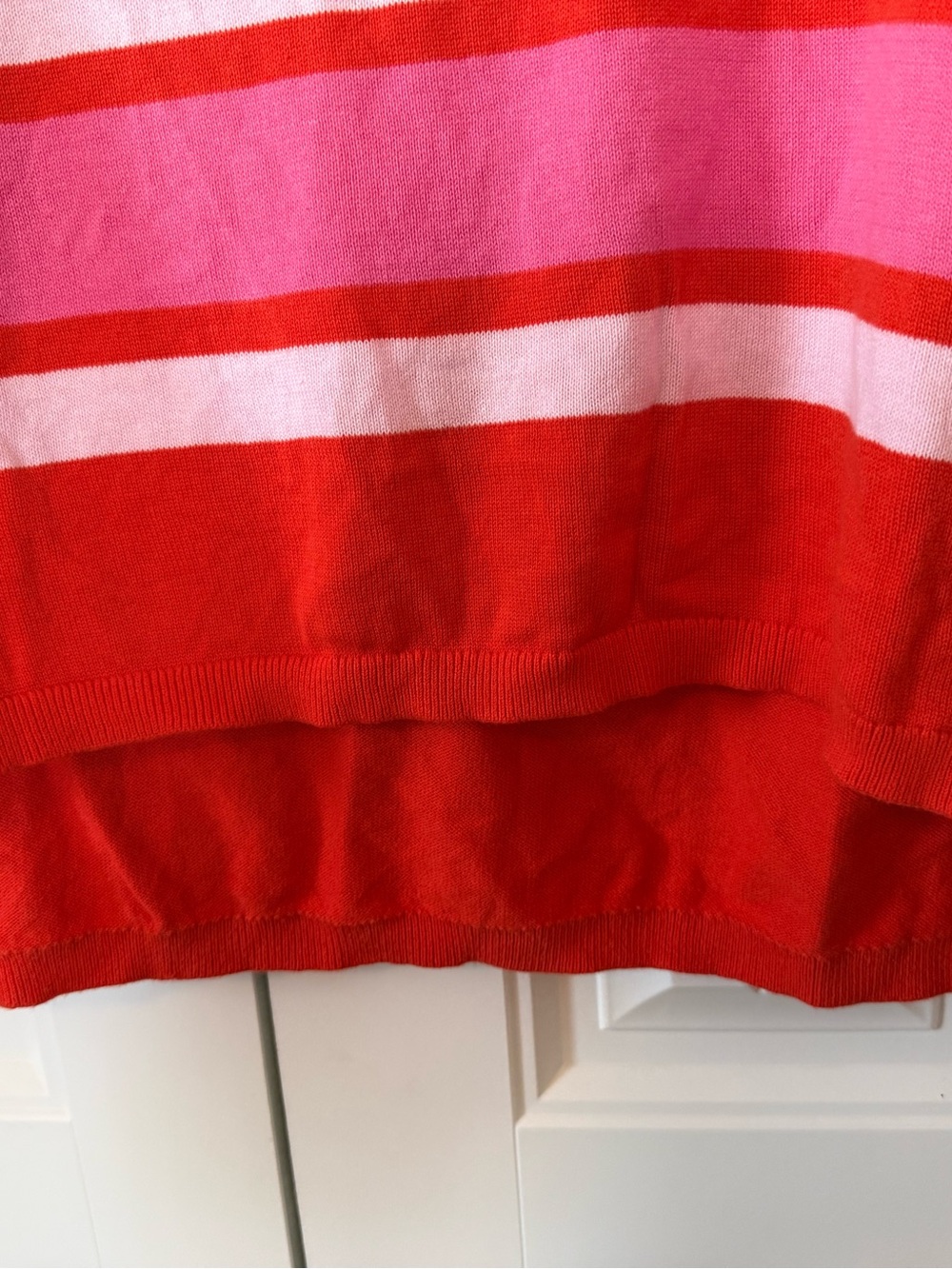 CAbi Red and Pink Striped Crewneck Sweater - Picture 6 of 9